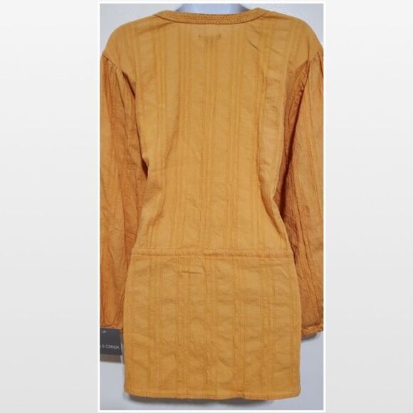 New Plus 3X Notch Neck Boho Hi Low Gold Top - Picture 10 of 16